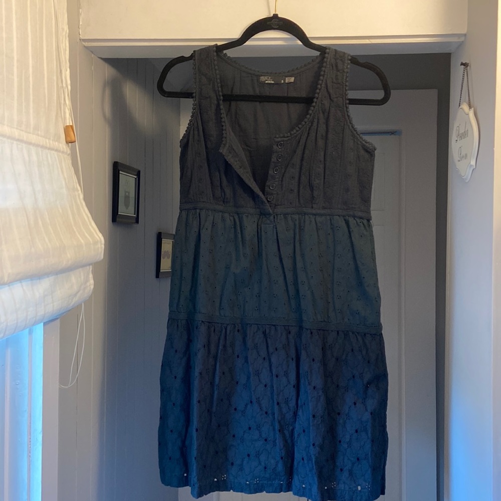 Black prana Kendall eyelet babydoll dress